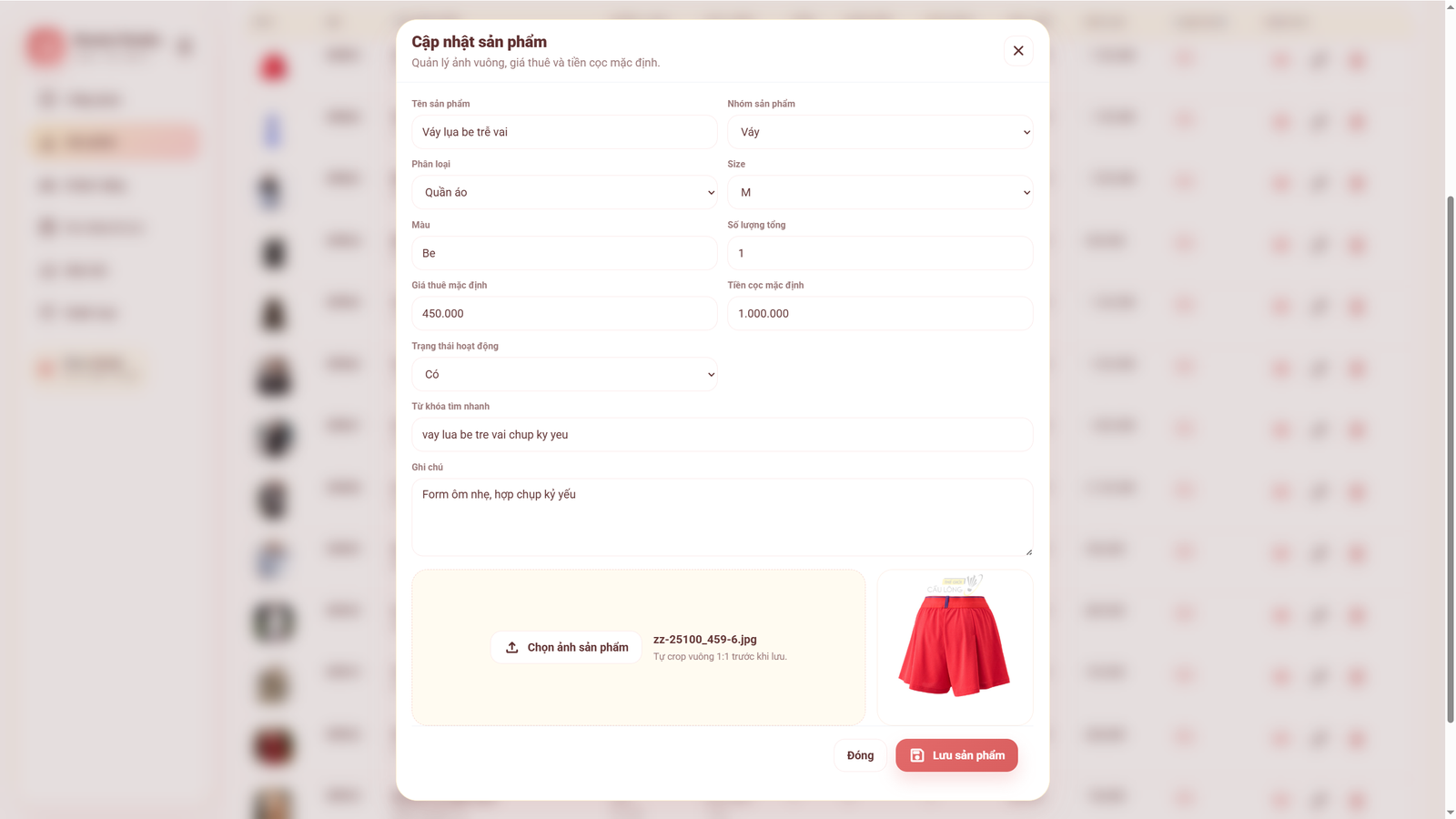 Web App - Quản lý thuê quần áo & phụ kiện thông minh, giúp quản lý thông tin khách hàng, lịch thuê nhanh chóng - Image 10