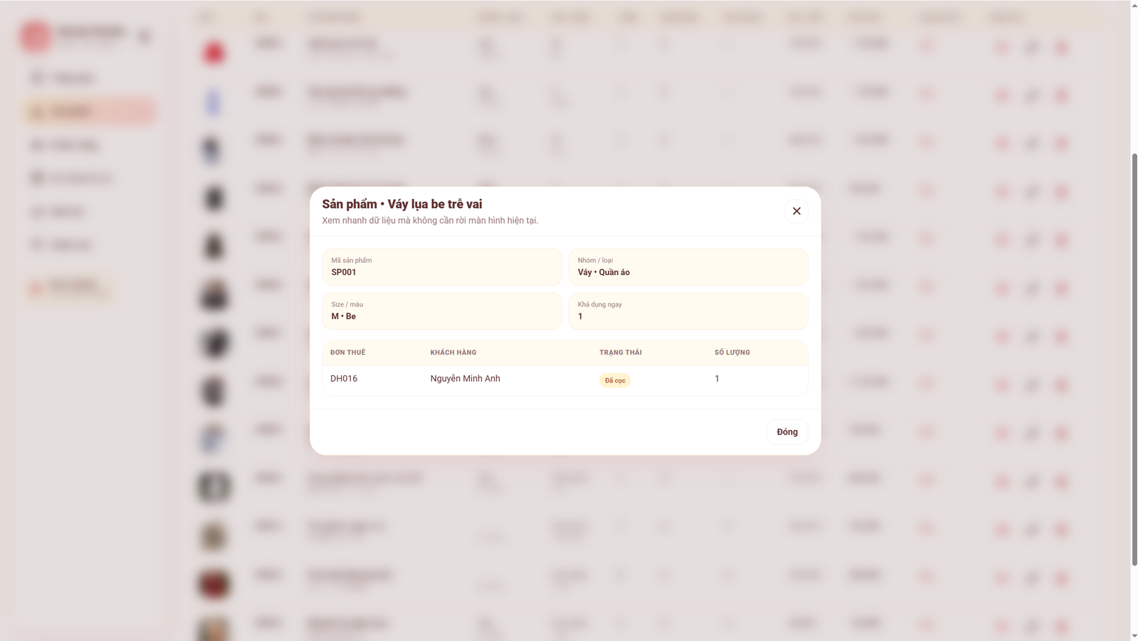 Web App - Quản lý thuê quần áo & phụ kiện thông minh, giúp quản lý thông tin khách hàng, lịch thuê nhanh chóng - Image 11