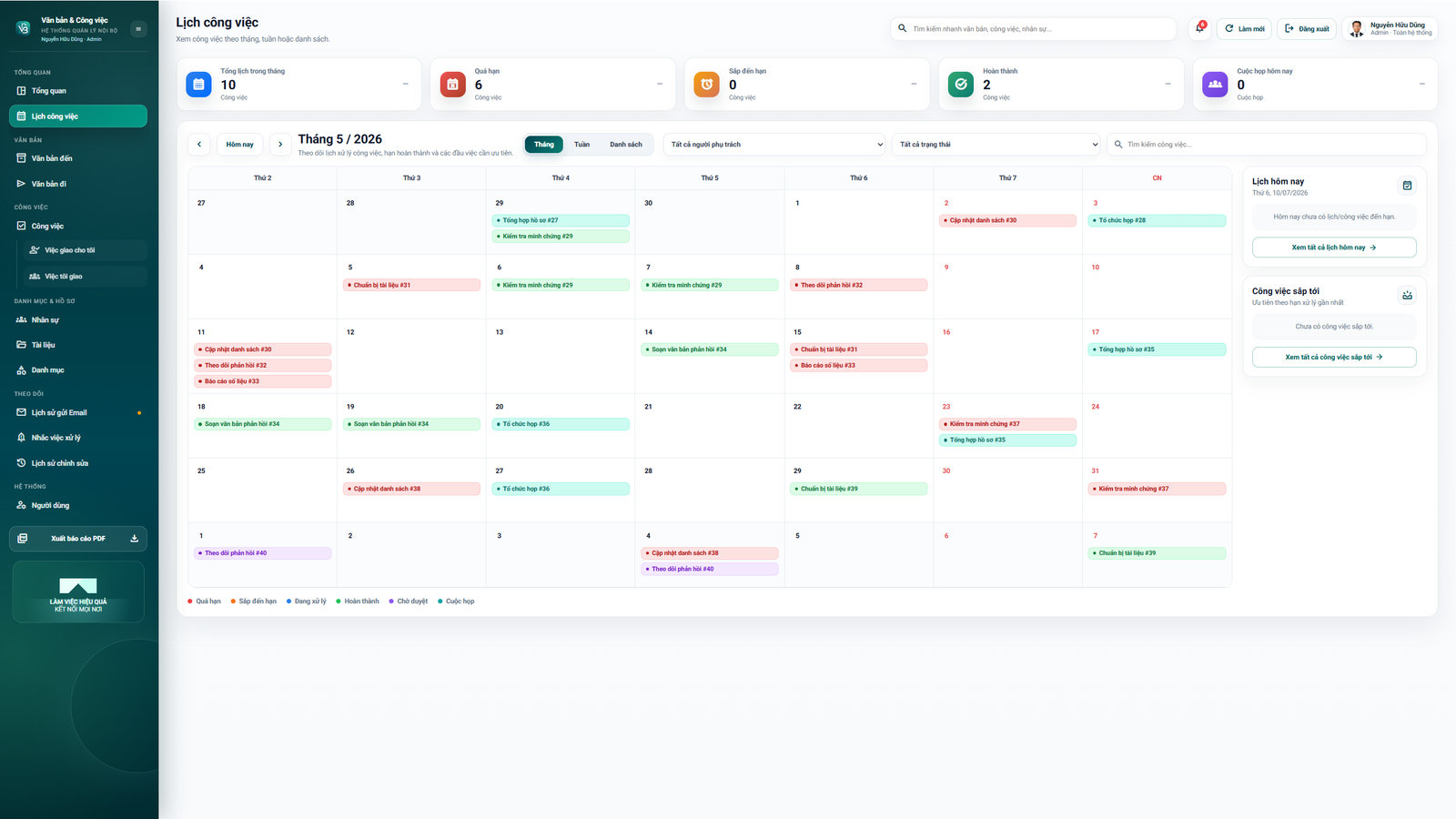 WEB APP - Quản lý văn bản đến / Đi, Công việc, Nhân sự 4.0 (Chuyên nghiệp, dễ dùng có hướng dẫn sử dụng chi tiết) - Image 3