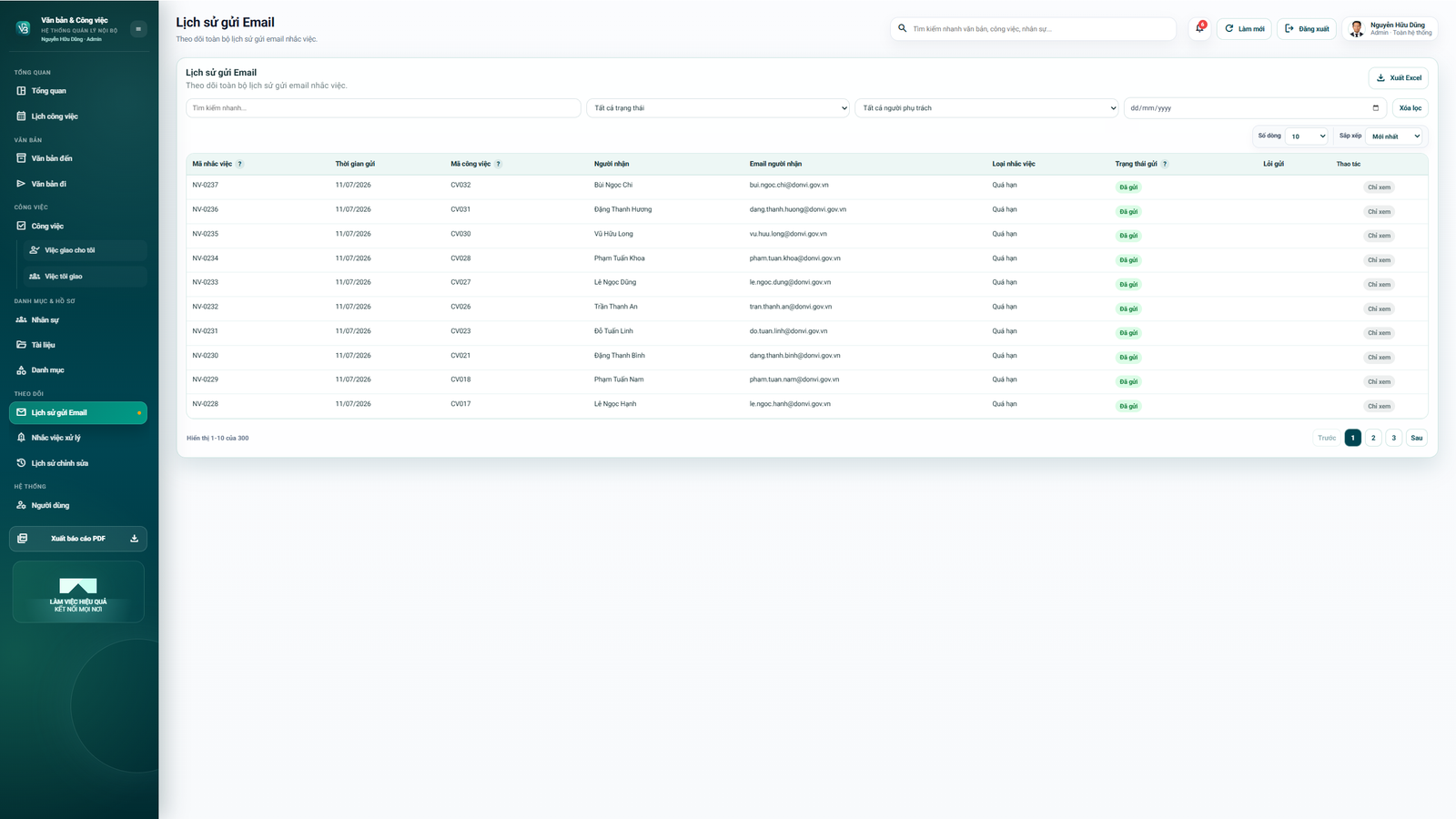 WEB APP - Quản lý văn bản đến / Đi, Công việc, Nhân sự 4.0 (Chuyên nghiệp, dễ dùng có hướng dẫn sử dụng chi tiết) - Image 10