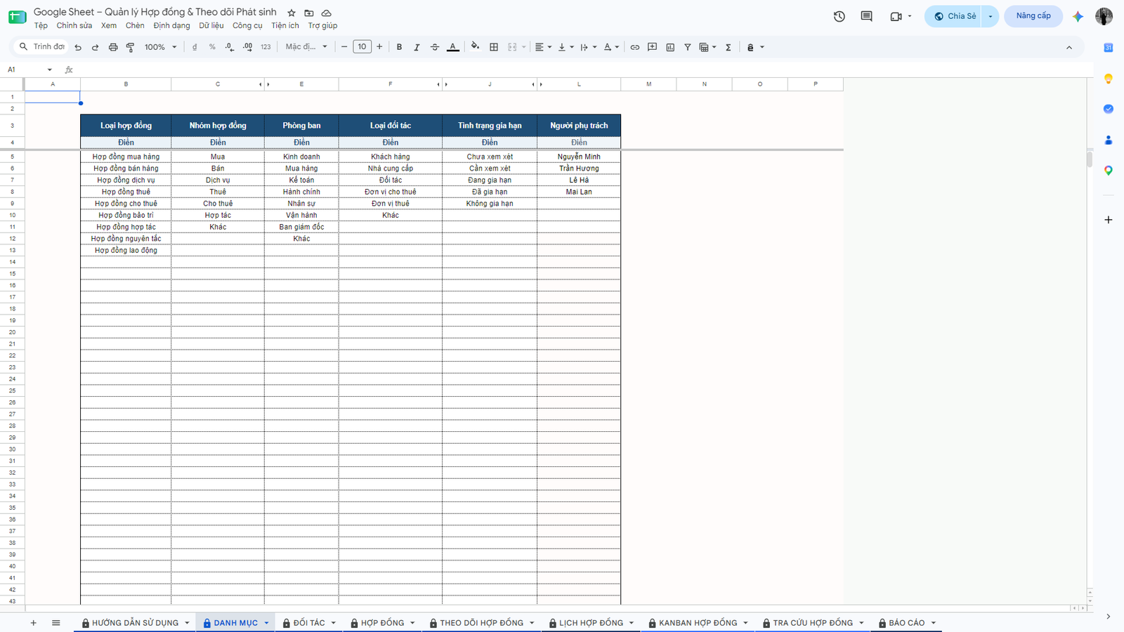 Google Sheet – Quản lý Hợp đồng & Theo dõi Phát sinh - Image 8