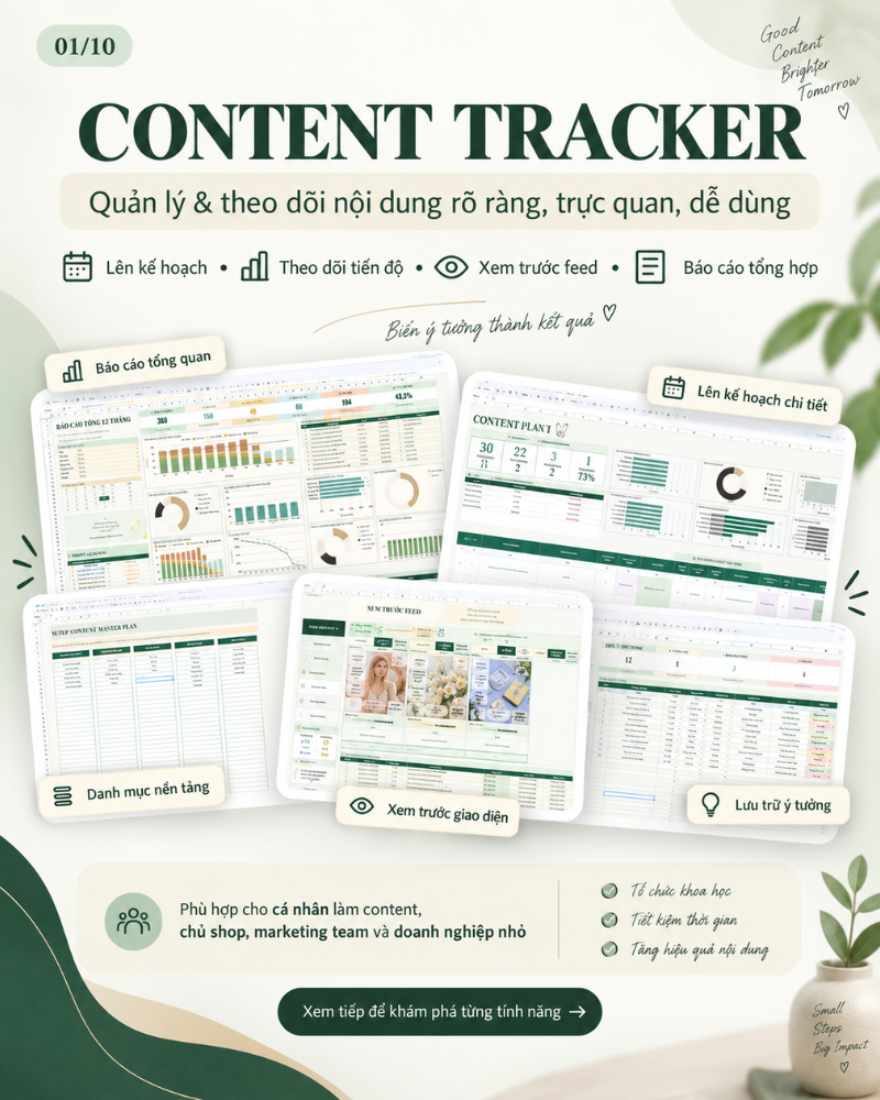 CONTENT TRACKER – QUẢN LÝ & THEO DÕI NỘI DUNG 12 THÁNG - Image 2
